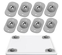 TRVL FIELDER Self Adhesive Mini Caster Wheels, Ball Casters for Kitchen Appliance, 360° Swivel Universal Wheel Roller Castors, Sticky Pulley for DIY, Trash Can, Small Appliance (8, Gray)