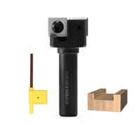 Trvoxviq 2 Flute Face Cutter 12 mm Shank 25.4 mm Cutting Diameter Planer Cutter with Reversible Plates Face Milling Cutter for Router Spoilboard Surfacing Router Bit Foreward CNC Milling Cutter for