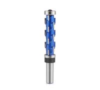 Trvoxviq Flush Trim Router Bit Up Down Bearing Slotted Spiral Trimming Router Bits End Mill with Nano Coating, 1/2'' Shank Milling Cutter Tools with Tungsten Steel Blade Suitable for Rough Machining