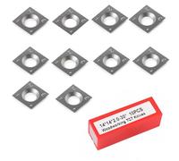 Trvoxviq Insert Cutters Planer Knives Replacement Square Carbide Insert Blades(14x14x2mm, 30°) for 2T+2T Spoilboard Surfacing CNC Router Bits Woodworking Spiral Helical Planer Head(10 PCS)