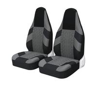 TRVQOT 2pc Front High Bucket Sport Version Seat Covers Protector Cushion Universal Size For Most Cars RED/GRAY/BLACK Car Seat Covers(GRAY)