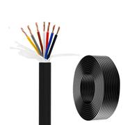 TRVV High-Flex Drag Chain Cable, 2C/3C,Non-Shielded Flexible Control Wire, Pure Copper Core, PVC Insulated Multi-Core Cable for CNC, Robotics, and Automation(25/50/100ft)(100ft,1.50mm²-2C)