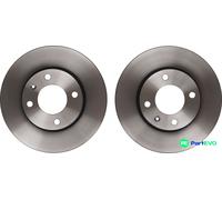 TRW 2 X BRAKE DISC DF1518 FOR AUDI VW