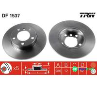 TRW 2 X BRAKE DISC DF1537 FOR BMW