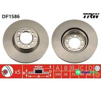 TRW 2 X BRAKE DISC DF1586 FOR MERCEDES-BENZ