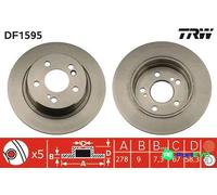 TRW 2 X BRAKE DISC DF1595 FOR MERCEDES-BENZ
