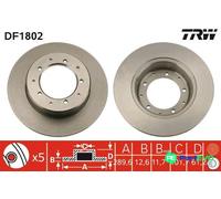 TRW 2 X BRAKE DISC DF1802 FOR LAND ROVER