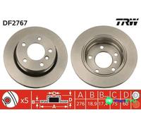 TRW 2 X BRAKE DISC DF2767 FOR BMW