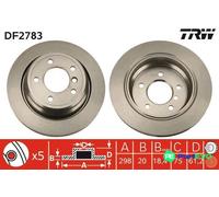 TRW 2 X BRAKE DISC DF2783 FOR BMW ALPINA