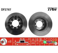 TRW 2 X BRAKE DISC DF2787