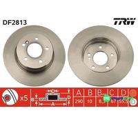 TRW 2 X BRAKE DISC DF2813 FOR MERCEDES-BENZ