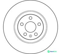 TRW 2 X BRAKE DISC DF3959S FOR VOLVO
