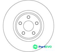 TRW 2 X BRAKE DISC DF3964S FOR FORD