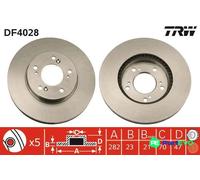 TRW 2 X BRAKE DISC DF4028 FOR HONDA