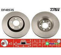 TRW 2 X BRAKE DISC DF4053S FOR VOLVO