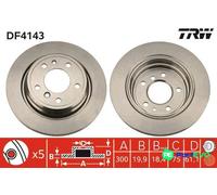 TRW 2 X BRAKE DISC DF4143 FOR BMW