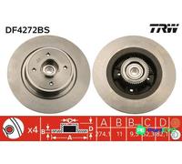 TRW 2 X BRAKE DISC DF4272BS FOR RENAULT