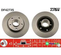 TRW 2 X BRAKE DISC DF4273S