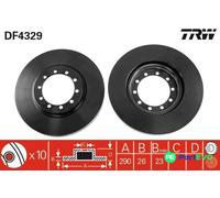 TRW 2 X BRAKE DISC DF4329