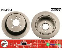 TRW 2 X BRAKE DISC DF4334 FOR BMW