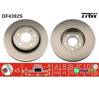 TRW 2 X BRAKE DISC DF4392S FOR BMW