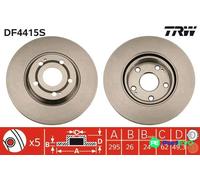 TRW 2 X BRAKE DISC DF4415S FOR TOYOTA