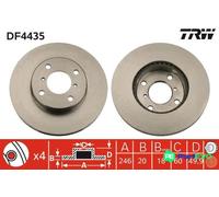 TRW 2 X BRAKE DISC DF4435 FOR SUZUKI
