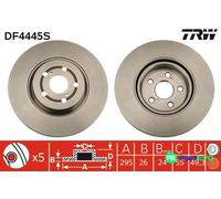 TRW 2 X BRAKE DISC DF4445S FOR TOYOTA