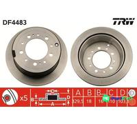 TRW 2 X BRAKE DISC DF4483 FOR TOYOTA LEXUS