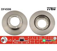 TRW 2 X BRAKE DISC DF4506 FOR TOYOTA LEXUS