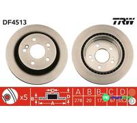 TRW 2 X BRAKE DISC DF4513 FOR MERCEDES-BENZ