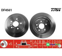 TRW 2 X BRAKE DISC DF4561 FOR TOYOTA