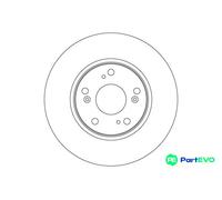 TRW 2 X BRAKE DISC DF4610 FOR HONDA