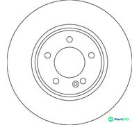 TRW 2 X BRAKE DISC DF4638S FOR MERCEDES-BENZ