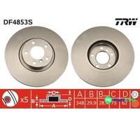 TRW 2 X BRAKE DISC DF4853S FOR BMW