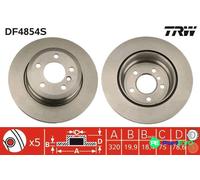 TRW 2 X BRAKE DISC DF4854S FOR BMW