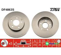 TRW 2 X BRAKE DISC DF4863S FOR MERCEDES-BENZ