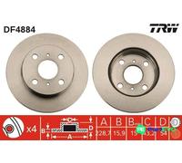 TRW 2 X BRAKE DISC DF4884 FOR TOYOTA