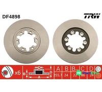 TRW 2 X BRAKE DISC DF4898 FOR FORD MAZDA