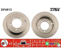 TRW 2 X BRAKE DISC DF4913 FOR MITSUBISHI