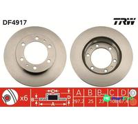 TRW 2 X BRAKE DISC DF4917 FOR TOYOTA