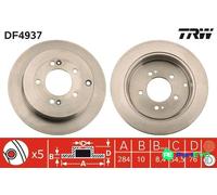 TRW 2 X BRAKE DISC DF4937 FOR HYUNDAI KIA