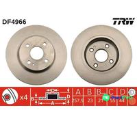 TRW 2 X BRAKE DISC DF4966 FOR MAZDA MAZDA (CHANGAN)