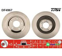 TRW 2 X BRAKE DISC DF4967 FOR MAZDA