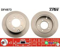 TRW 2 X BRAKE DISC DF4973 FOR MITSUBISHI