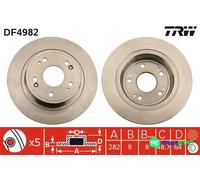 TRW 2 X BRAKE DISC DF4982 FOR HONDA
