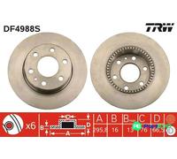 TRW 2 X BRAKE DISC DF4988S