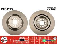 TRW 2 X BRAKE DISC DF6011S FOR SEAT