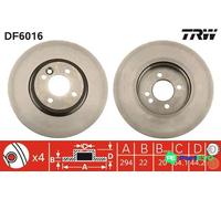 TRW 2 X BRAKE DISC DF6016 FOR MINI