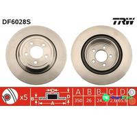TRW 2 X BRAKE DISC DF6028S FOR CHRYSLER
